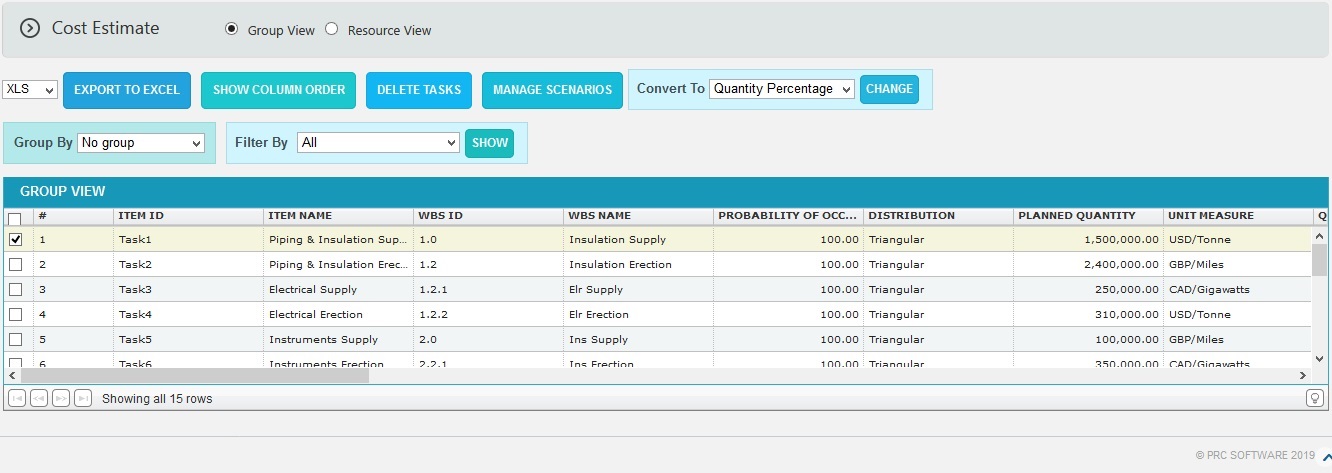 Cost Estimate – Cost